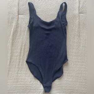 Old Navy Blue/Grey Ribbed Body Suit Size S